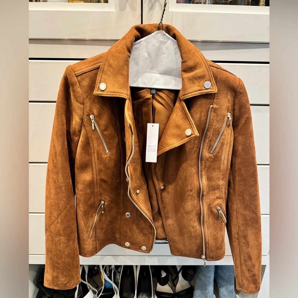 Brown suede jacket from White House black market